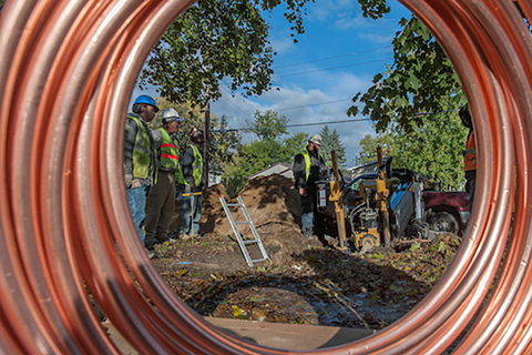 copper tube installation