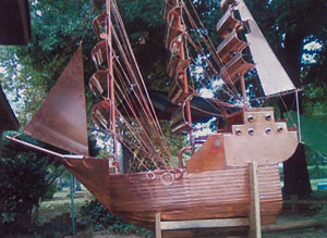 Nautical copper sculpture