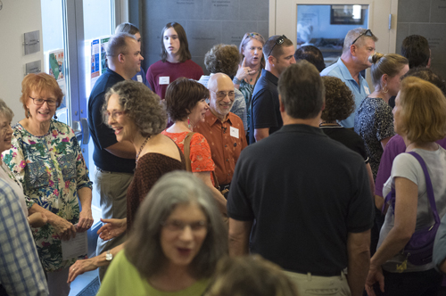 Carl Duzen and Susan Jewett at the opening of their exhibition. 